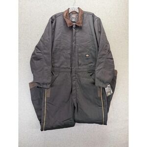 Dickies Premium Insulated Coverall Mens Large Regular Black Canvas Workwear